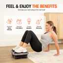Powerfit Vibration Plate Exercise Machine - Waver Full Body Vibration Platform for Weight Loss & Lymphatic Drainage