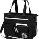 Jaffzora Teacher Tote Bag for Women Work,15.6Inch Women Laptop Tote, Professional Messenger Bag for Nursing, Office,College