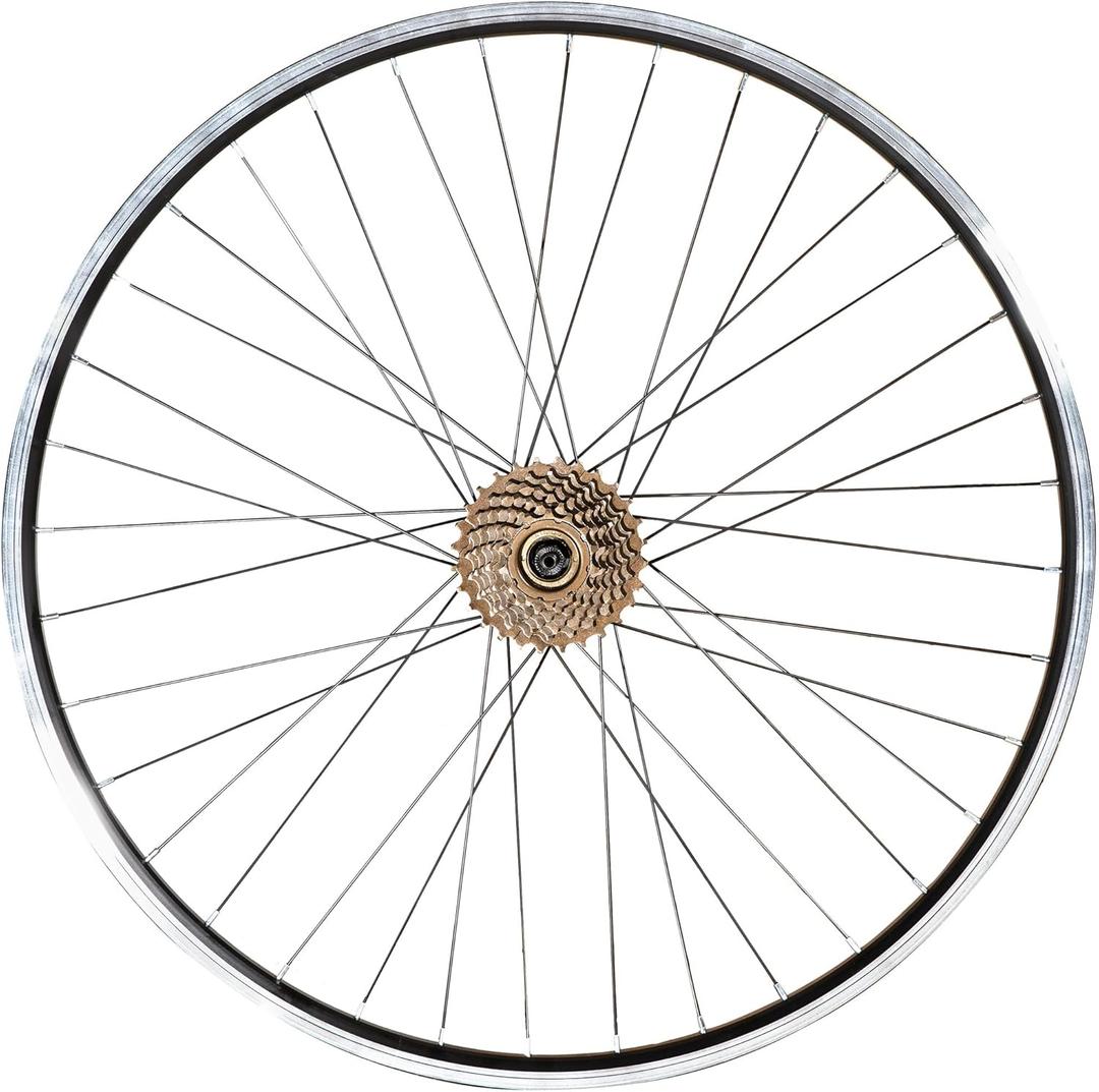 Hiland 29" x 1.75" Alloy Bike Rim for 1.75 to 2.215 Inch Tire, Front & Back MTB Wheelset for Dis Brake with 7 Speed Freewheel, Bolt On Axle, Bicycle Accessories for Adult Bikes