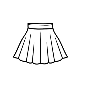 Swim Suit Skirt, Black 2 XL