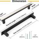 Black and Nickel Cabinet Pulls Matte Black and Brushed Nickel Kitchen Cabinet Handles, 10 Pack 6-1/4 Inch, 2281 Two Tone Hardware for Cabinets Drawers Bedroom Dresser Cupboard Bathroom Vanity