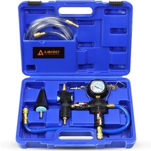 Coolant Vacuum Refill Kit, Cooling System Radiator Vacuum Purge & Fill Tool Kit, Automotive Coolant Filler with Universal Adapter Hoses for Car Motorcycle Truck Airlift Use Blue