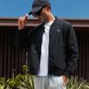 NORTHYARD Men's Bomber Jacket Lightweight Casual Windbreaker Zip Up Fashion Windproof Coat Spring Fall (Black, L)