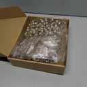 N&T NIETING 24 Pcs Christmas Poinsettia Artificial Flowers & Glitter Berries Stems Kit Christmas Floral Picks Christmas Tree Garland Wreath Filler Ornaments for Home Party Xmas Decor, Champagne Gold