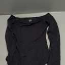 SUUKSESS Women Off the Shoulder Long Sleeve Bodysuit Double Lined Thong Bodysuit, Small