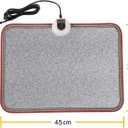 Livtribe AC 110V Heated Floor Mat for Foot, Gray Carbon Crystal Heating Pad, Electric Heated Foot Warmers for Office, Home