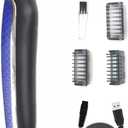 Men's Multi-Function Rechargeable Shaver for Pubic Grooming, Trim & Shave, Hybrid Electric Trimmer and Shaver with Rechargeable Battery