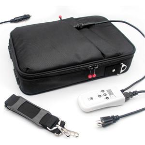 Portable Hot Stone Warmer Electric Spa Hot Stones Heater Dry Towel Warmer Digital Controller Heating Bag with Car Adapter, Black