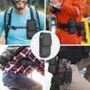 ykooe Cell Phone Pouch Nylon Belt Holster Case Compatible with iPhone 16/15/14/13/12/11 Pro Max & Plus,17 Air Models, Samsung Galaxy S24/S23/S21 FE, BlackXL