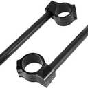 Motoforti Aluminum 50mm Clipon Handlebar Replacement Fit for Fork Diameter 50mm Universal Cafe Racer Tilt Angle 8° 7/8" BarsBlack