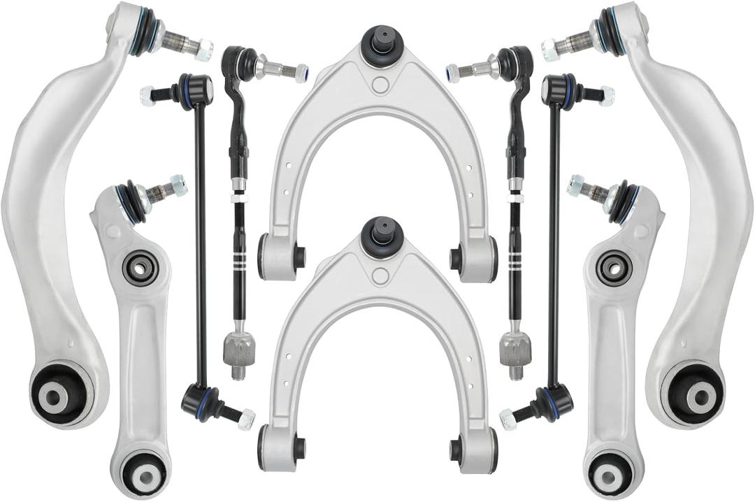 Front Suspension Kit with Ball Joint Compatible with BMW 5 6 Series F06 F10 F11 F12 F13 528i 535d 535i 550i 640i 650i 2011-2018 Sway Bar Link +Tie Rod Link Fit RWD Model Only