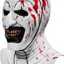 Pigmiss Kids Art The Clown Terrifying Costume Horror Mask Killer Scary Halloween Masquerade Party Cosplay Outfits (110cm, Black)