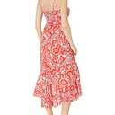 Eliza J Women's Petite Style Crepe De Chine Spaghetti Strap Printed Floral Dress (Aqua) L 