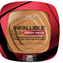 L'Oreal Paris Makeup Infallible Fresh Wear Foundation in a Powder, Up to 24H Wear, Waterproof, Hazelnut, 0.31 oz.