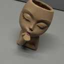 Head Planter, Face Planters, Statue Flowerpot, Kissing Girl Flowerpot,Girl Head Flower Pot, Lady Faces Plant Pots, Female Art Vase for Indoor Outdoor Plants, Small Resin Succulent Pots,A