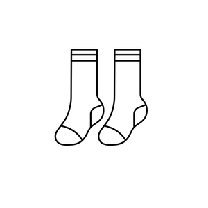 White Socks, S Size, Pack of 6