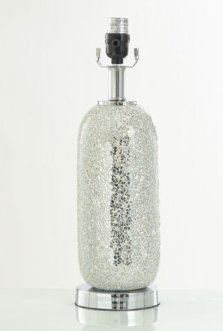 Stylecraft Silver Mosaic and Metal Table Lamp