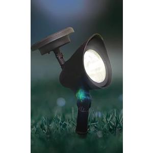 Crosslight Outdoor Solar White LED Weatherproof Spot Light for Gardens, Walkways, Patios and Yards, 1-Pack