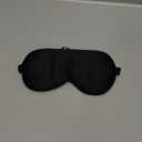 Silk Sleep Mask for Women - Soft Breathable Organic Natural Mulberry Silk Fabric Blackout Eye Mask for Sleeping with Adjustable Straps No Pressure Eye Mask for Travel Essentials Gifts (Black)