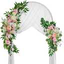Lisuun Wedding Arch Flowers, Artificial Flowers for Decoration, Large Flower Swag for Boho Styles Wedding Ceremony Floral Decor - Pack of 2