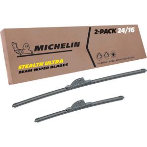 Michelin 19-2416SUBA Stealth Ultra Twin Pack 24 &16 inch Wiper Blade Fits Select Ford, Hyundai, Kia, Subaru, Chevrolet, Mitsubishi, Saturn, Ram, Lexus, GMC, Model Years (2 Pack)