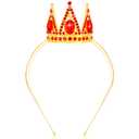 Velscrun Red Crystal Tiara Headband, Crowns for Women, Princess Girls Tiaras, Halloween Queen Crown Princess Quinceanera Headpieces for Birthday Prom Bride Wedding Pageant Party Hair Band