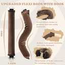 Heatless Curls Overnight, 5 Pcs Heatless Hair Curlers to Sleep in Soft Overnight Blowout Rods No Heat Hair Rollers Curling Rods for Women Blowout Look Long Hair - Brown