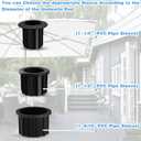 Umbrella Pole Replacement Umbrella Mount, Metal Deck Umbrella Holder Outdoor, Universal Umbrella Replacement Parts Tube Bracket, Heavy-Duty Umbrella Base Holder Tube Bracket for Balcony Pool (Black)