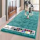 Muddy Mat | Super Absorbent Door Mat Indoor, Microfiber Quick Dry Chenille Entryway Rug, Non-Slip Front Door Mat, Indoor Mats for Entryway, Machine Washable Pet Rug, Teal 36"x60"