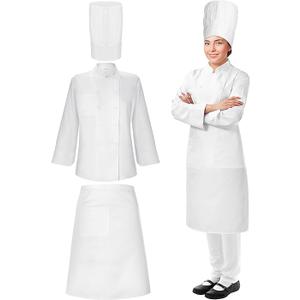 Chef Hat, Apron, And Coat Costume. Size XXL