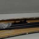Heavy Duty Double Curtain Rods with Cylindrical Cap Finials - 72 to 144' Telescoping Rods, 1 Inch Diameter Front, 5/8 Inch Diameter Back - Matte Black (72-144")