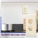 ENERLITES Duplex Receptacle Outlet Wall Plate, Gloss Finish, Midway Size 1-Gang 4.88" x 3.11", Unbreakable Polycarbonate Thermoplastic, UL Listed, 8821M-LA-10PCS, Light Almond, 10 Pack