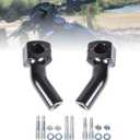 Goldfire 4" Harley Pullback Handlebar Risers Clamp for 1" Handlebar, Universal Fit for Shadow 750 Vulcan 900 Road Star XV1700 Harley Dyna Sportster Softail, 4 Inches Motorcycle Riser Kit (Black)