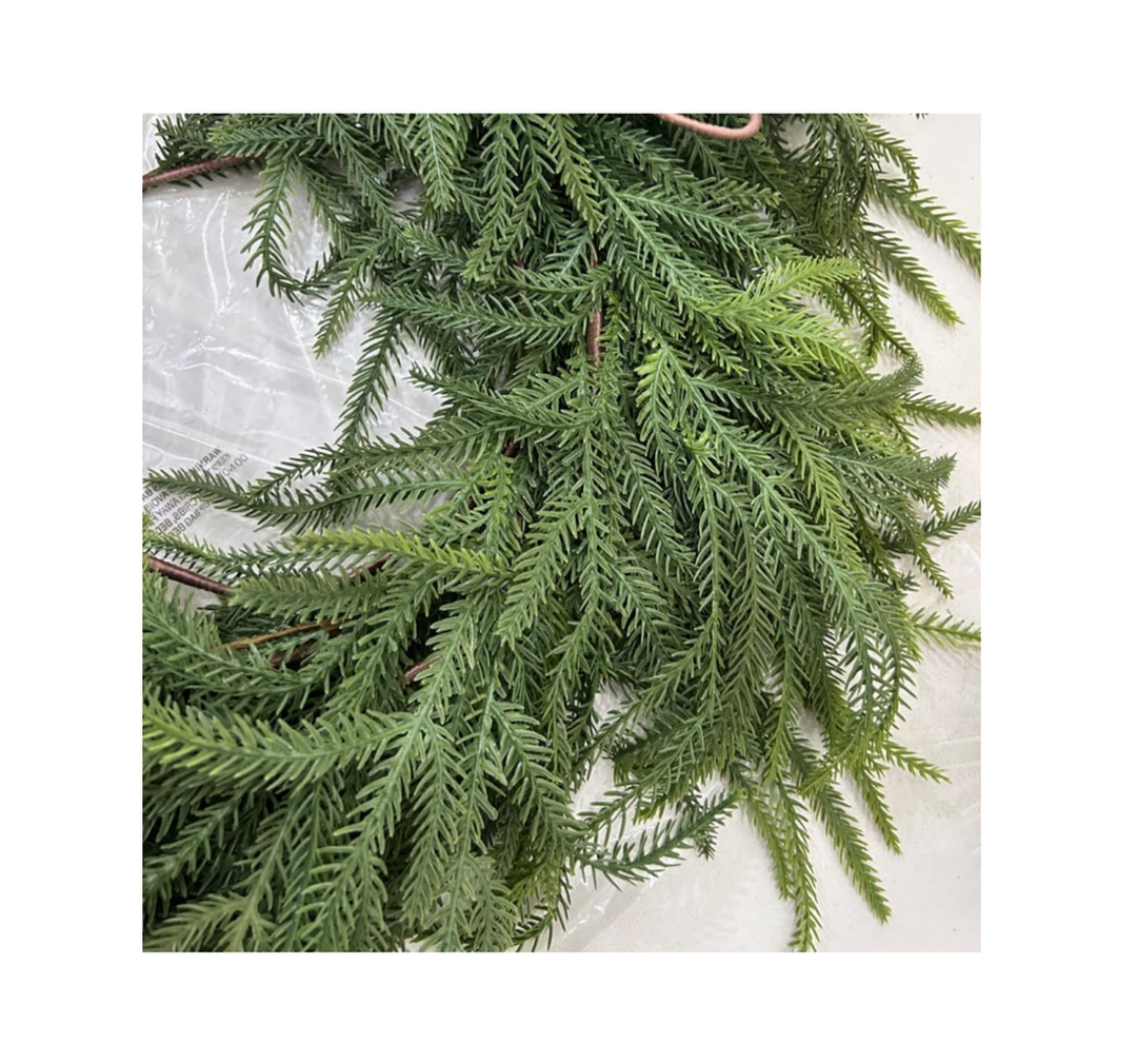 Real Touch Deluxe Norfolk Pine Garland Christmas Garland for Mantle Garland