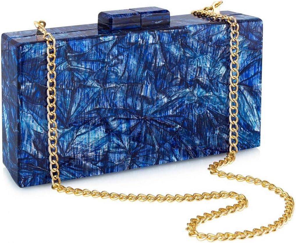 Gets Acrylic Clutch Purses for Women with Marbling Purses and Handbags Elegant Banquet Evening Crossbody Bag