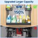Upgrade Expandable Under Sink Organizer, Insputer 2 Tier Metal Under Cabinet Storage with 3 Slide Rails, Height Adjustable, Thickened Pull Out Drawer Shelf for Bathroom, Kitchen, Laundry, Pantry