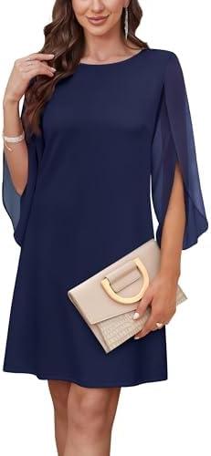 RUMIA Womens Cocktail Dresses Flutter Sleeve Wedding Guest Dresses for Women 2026 Trendy, XS