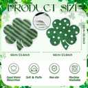 2 Pieces Shamrock Bathroom Rugs St Patricks Day Clover Bath Mat Absorbent Non Slip Clover Door Mats for Irish Holiday Decor Shower Bathtub Bedroom Kitchen Entrance Door Carpet