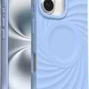 ORNARTO Vortuxe for iPhone 16 Case 6.1" | 2X MIL-STD Drop Protection | Compatible with MagSafe | Sleek Aesthetic Liquid Silicone Phone Cover - Sky Whisper