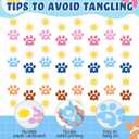 2 x Marspark 8 Pcs Blue Dog with Daisy Party Banner Decorations Paper Garlands Pastel Cartoon Blue Dog Paw Print and Daisy Hanging Garland Banner Puppy Cutouts for Birthday Party Supplies Decor