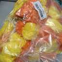 Marigold Garland for Decoration 5 Pcs of 5 feet Long Strands Artificial Marigold Flowers with Bell, Indian Dcor for Pooja/Diwali Decorations/Christmas (Orange + Yellow)