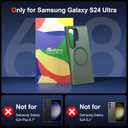 Meifigno Magic Mag Series for Samsung Galaxy S24 Ultra Case 6.8", [ MagSafe-Compatible & MIL-Grade Protection ][Translucent Matte Back & Textured Sides ], Magnetic for Galaxy S24 Ultra Case,Green