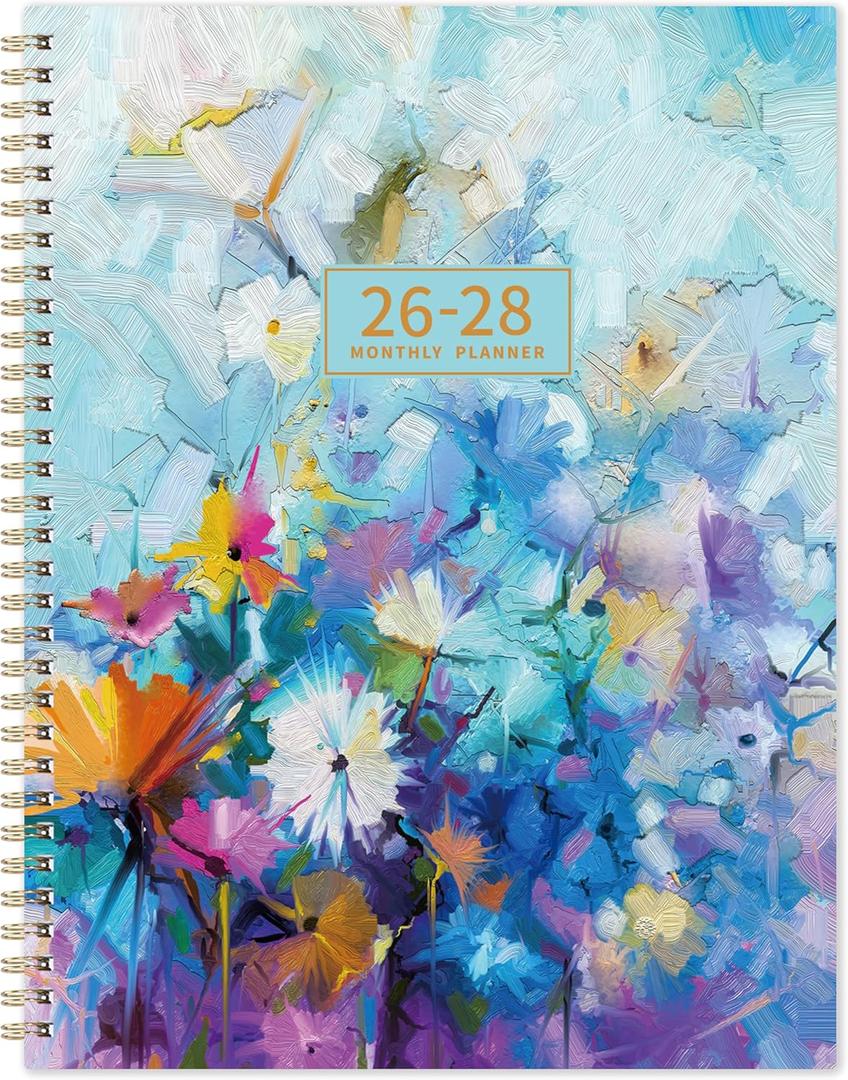 2026-2028 Monthly Planner/Calendar - July 2026 - June 2028, 9" x 11", 2 Year Monthly Planner 2026-2028, Holidays, Month Tabs, Inner Pocket, Note Pages