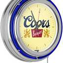Neon Clock - Retro Coors Banquet Logo Analog Wall Clock with Pull Chain - For Kitchen, Garage, Game Room, or Home Bar by Trademark Global