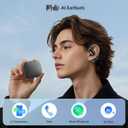 Ai Translation Earbuds Real Time, 144 Languages, 60H Playing Time, Bluetooth 5.4, Comfortable Fit for Travel Around The World, Business Meetings and Reception & Language Learning.