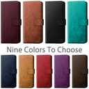 DuckSky for iPhone Xs Max Genuine Leather Wallet case RFID Blocking4 Credit Card HolderReal Leather Flip Folio Book Phone case Protective Cover Women Men for Apple XS Max case Blue Green