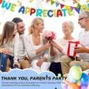 Fulmoon Pre Strung We Appreciate You Glitter Banner Appreciation Week Party Decoration for Employee Doctor Nurse Parents Teacher Coworker Staff Thank You Sign Party Decorations(Colorful)