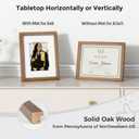 Diploma Frame For 8.5x11 Certificate Document Solid Oak Wood, Walnut, 3PCs | 8.5 By 11 Picture With Mat For 6x8 | 8 1/2 x 11 Certificate Frame | Plexiglass And Hanging Hardware Included