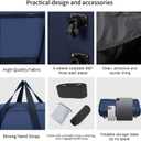 130L Expandable Luggage, 43 Inch Suitcase with Wheels, Collapsible Luggage with Wheels, Rolling Duffle Bag with Wheels, Foldable Suitcase with a Handle Wrap Shoe Bag Shoulder Strap (Blue)