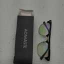 Blue Light Blocking Glasses Vintage Half Frame UV Clear Lens Anti Eyestrain Computer Gaming Glasses for Women Men (A02-black Gold Frame)